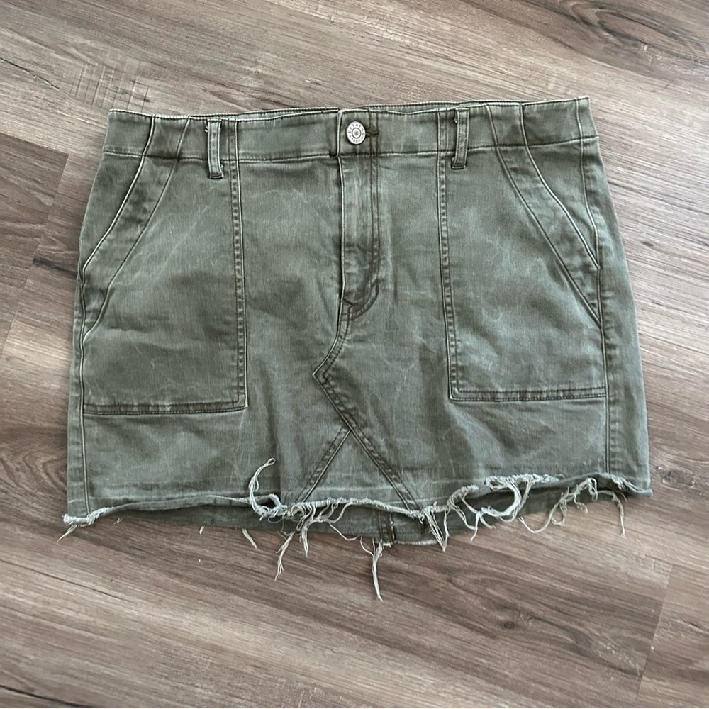 EXPRESS western Summer Stretch Straight Slim Mid Rise mini Skirt Women’s 10